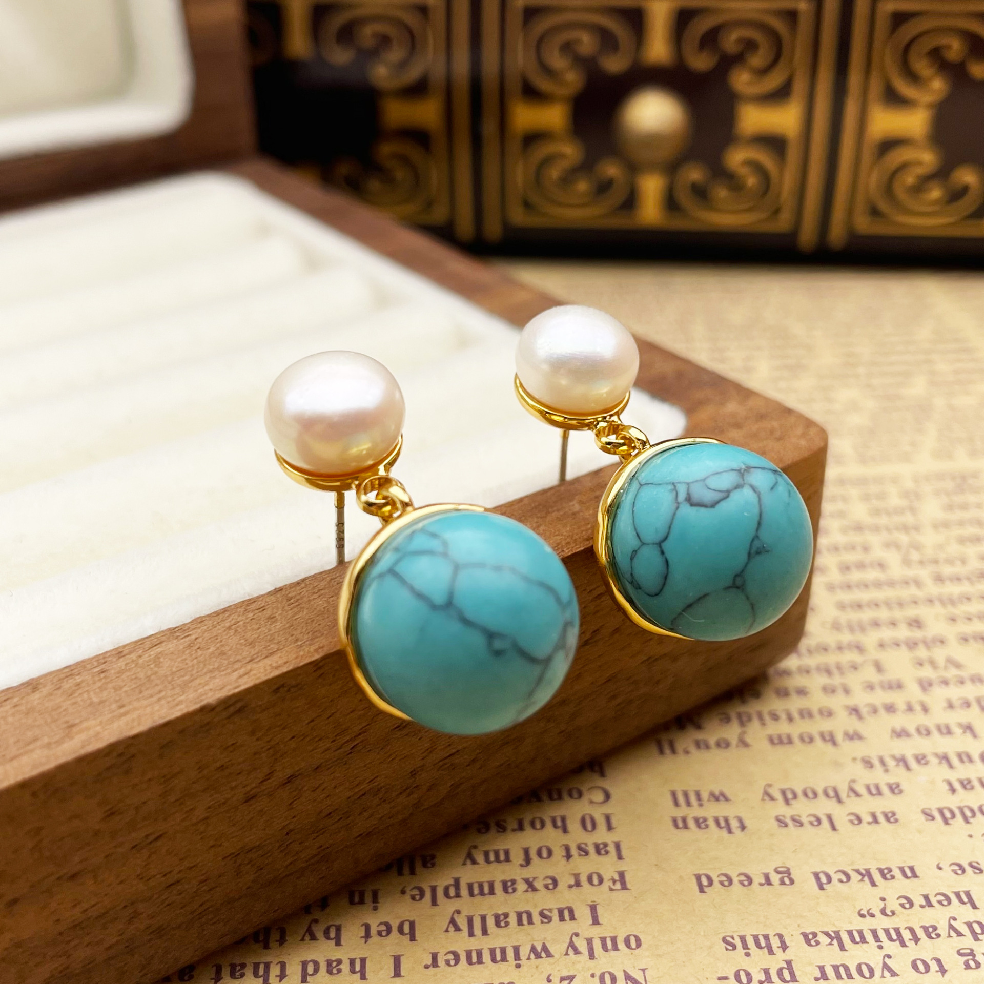 Vintage Freshwater Pearl Earrings High