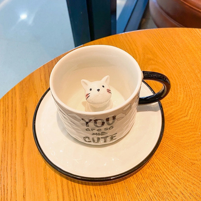 Adorable Cartoon Ceramic Water Bottle Single Piece | Drinkware & Water Bottles