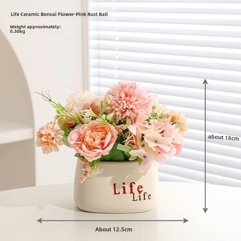 Artificial Hydrangea Bouquet Green Floral Arrangement for Living Room Desktop Decoration|Home Decor Artificial Flowers