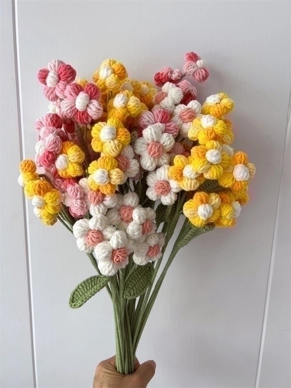 Handmade Pastoral Flower Yarn Artificial Blooms|Home Decor & Artificial Flowers