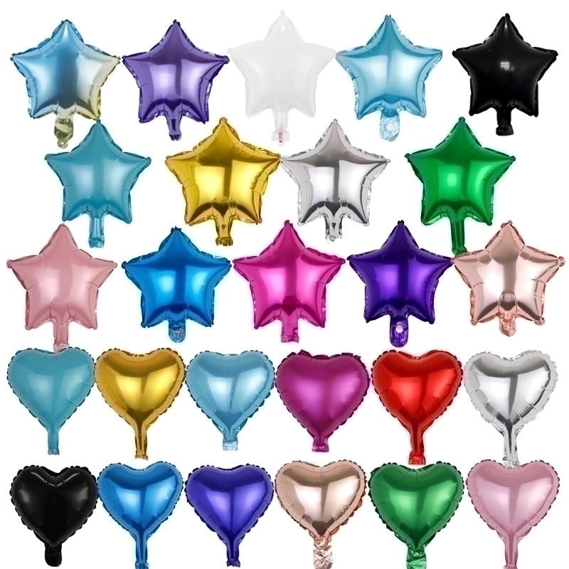 Birthday Star and Heart Shaped Aluminum Foil Balloons for Party Decorations|Party Supplies Balloons