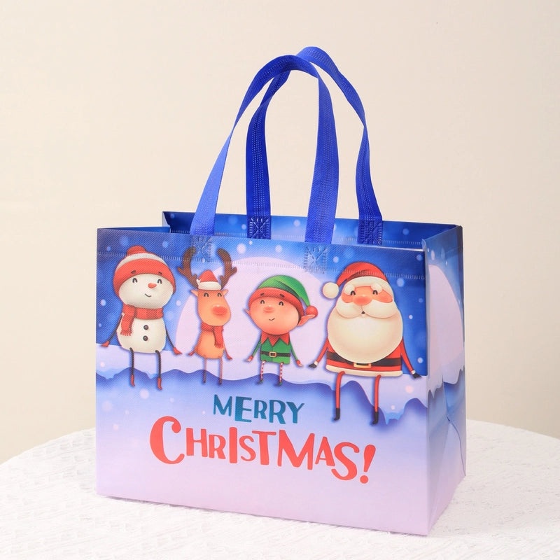 Christmas Cute Santa Claus and Christmas Tree Nonwoven Gift Bags for Party Festival|Holiday Party Supplies