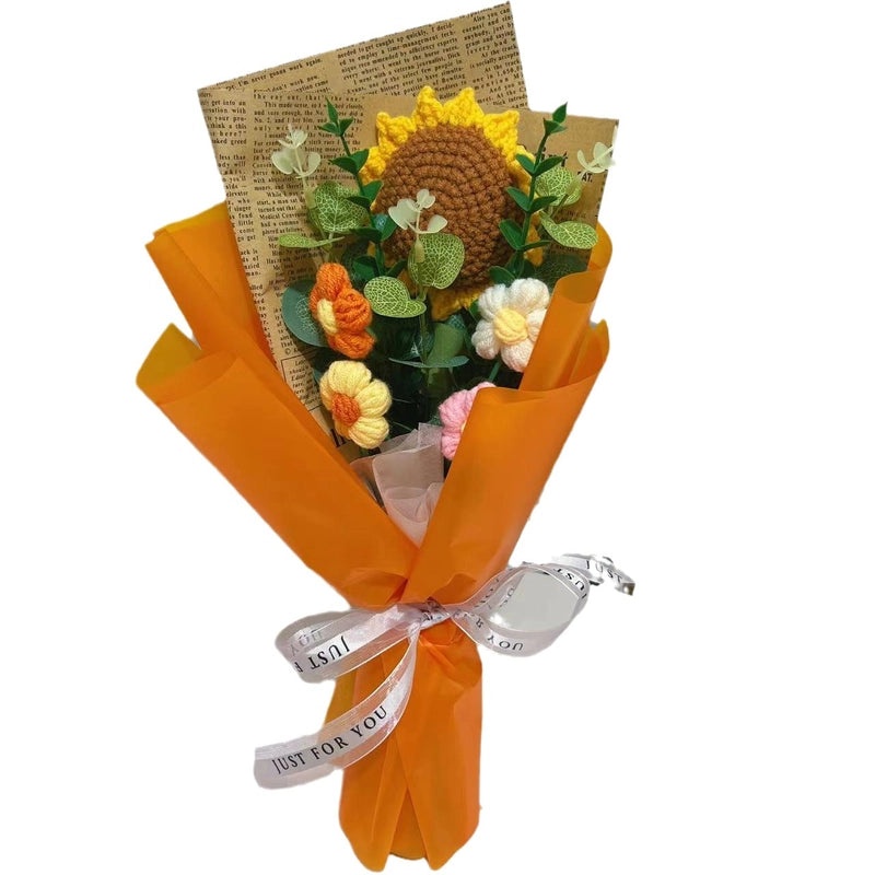 Handmade Pastoral Flower Yarn Artificial Blooms|Home Decor & Artificial Flowers