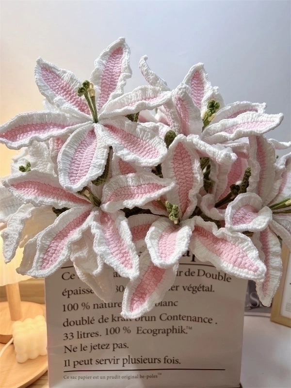 Handmade Pastoral Flower Yarn Artificial Blooms|Home Decor & Artificial Flowers