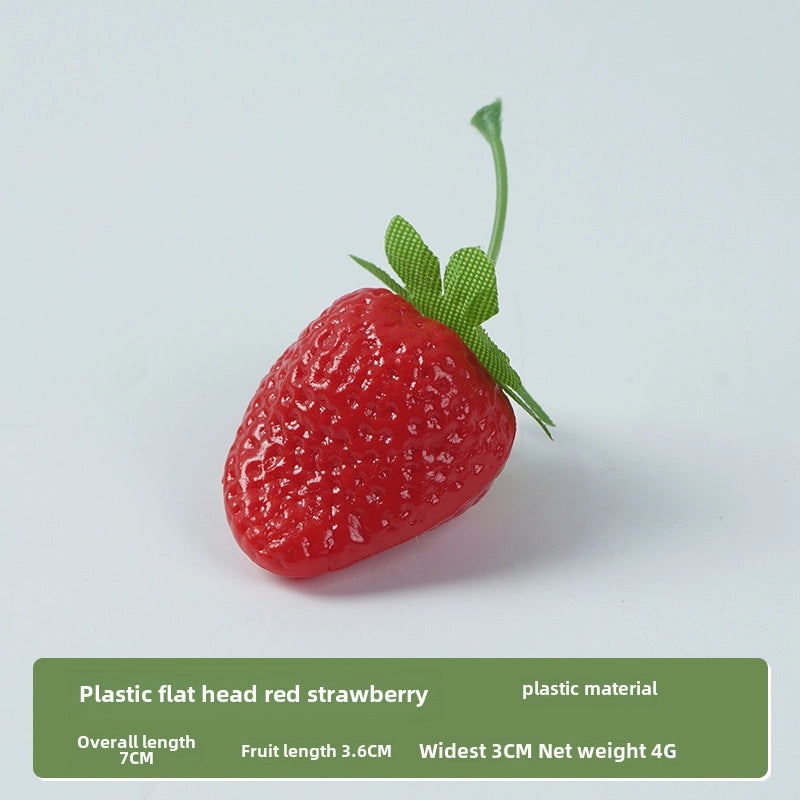 Realistic Plastic Strawberry Decoration | Artificial Fruit Props for Window Display and Photography | Home Decor Accessories | Fake Fruit Models 