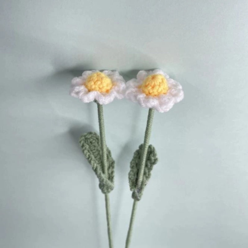 Artificial Sunflower, Rose, and Tulip Yarn Flowers Bouquet|Home Decor Artificial Flowers