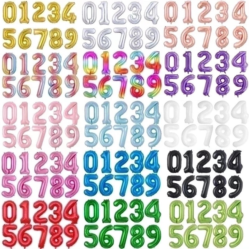 Personalized Birthday Number Balloons Aluminum Foil Party Decorations|Party Supplies Balloons