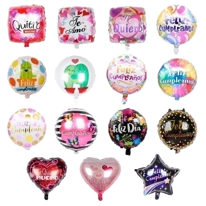 50 Pieces Birthday Party Balloons Aluminum Foil Letter Star Heart Shapes | Party Supplies Balloons|生日派对气球