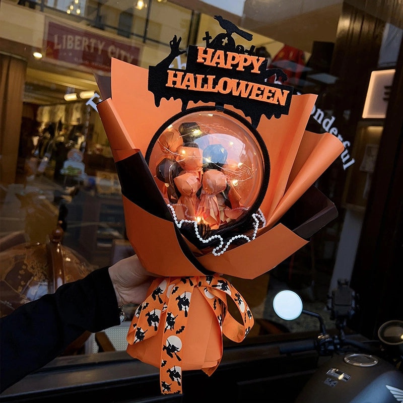 Halloween Pumpkin Plastic Flowers Nordic Modern Cute Artificial Floral Decor|Home Decor & Seasonal Decorations