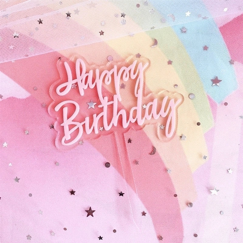10 Pieces Acrylic Letter Birthday Cake Toppers | Cake Decorating Supplies