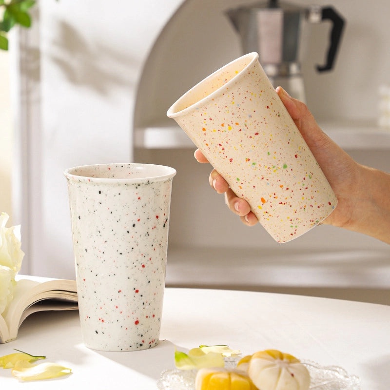 Stylish Polka Dot Ceramic Mug for Everyday Use | Home & Kitchen Mugs