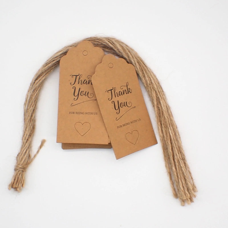 300 Pieces Thank You Tags for Full Moon Wine Party Kraft Paper Love Invitation Labels|Party Supplies & Invitations