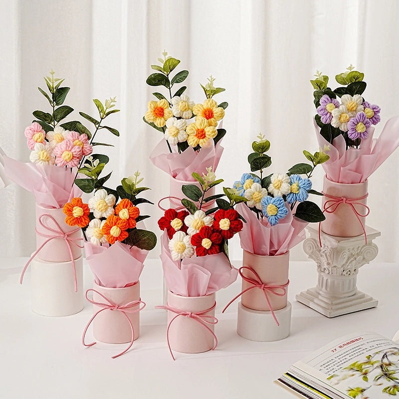 Romantic Floral Yarn Artificial Flowers for Elegant Ladies | Home Decor & Artificial Flowers
