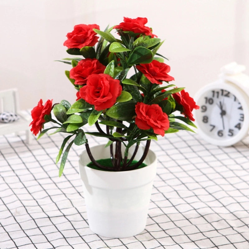 Artificial Rose and Lily Potted Plant Simulation Flower Greenery Home Indoor Outdoor Decor|Home Decor Artificial Plants