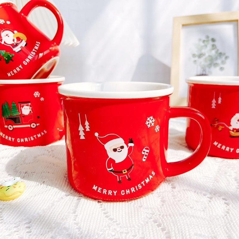 Festive Christmas Cartoon Ceramic Mug 1 Piece | Home & Kitchen>Mugs & Drinkware>Ceramic Mugs