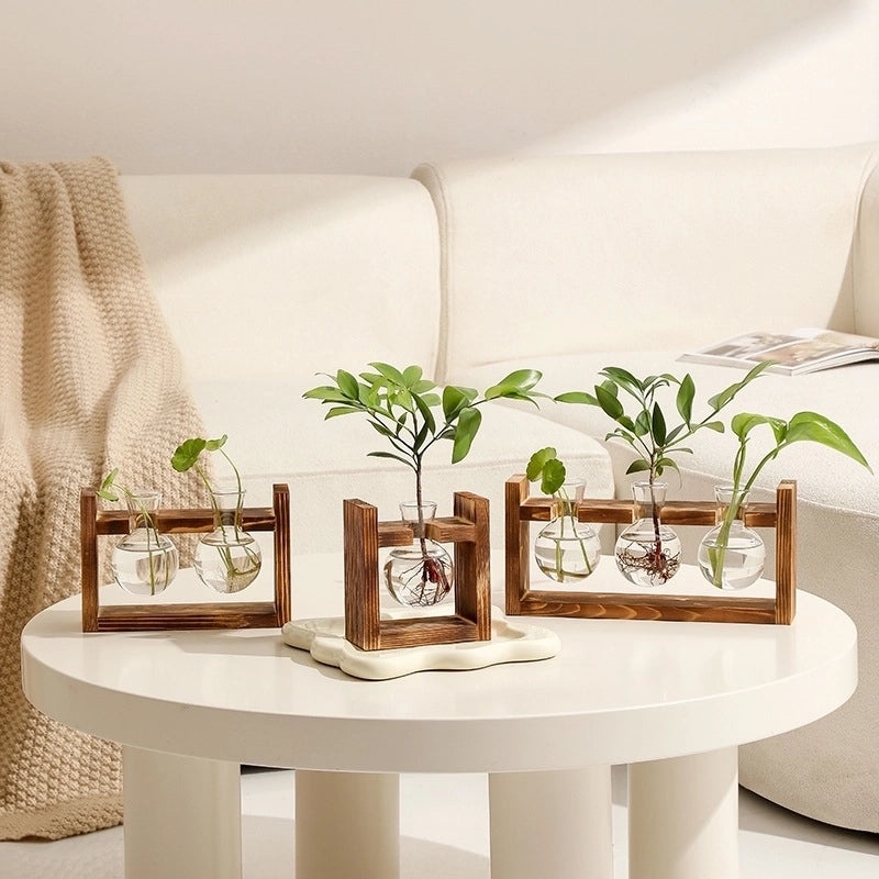 Minimalist Geometric Glass Vase for Home Decor|Home Decor