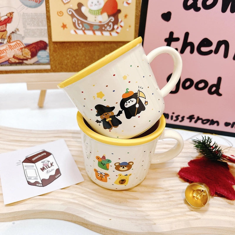 Cartoon Ceramic Water Bottle for Casual Vacation Use 1 Piece|Home & Kitchen Accessories