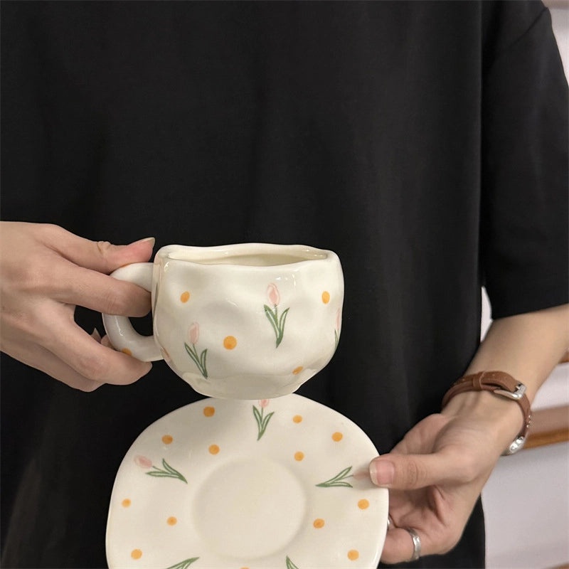 Retro Floral Ceramic Water Bottle Set | Home & Kitchen Accessories