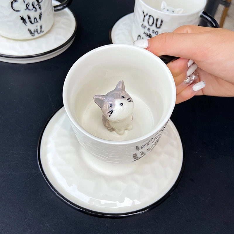 Adorable Cartoon Ceramic Water Bottle Single Piece | Drinkware & Water Bottles