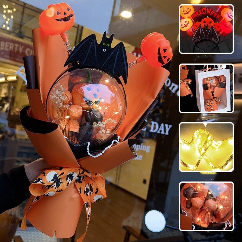 Halloween Pumpkin Plastic Flowers Nordic Modern Cute Artificial Floral Decor|Home Decor & Seasonal Decorations