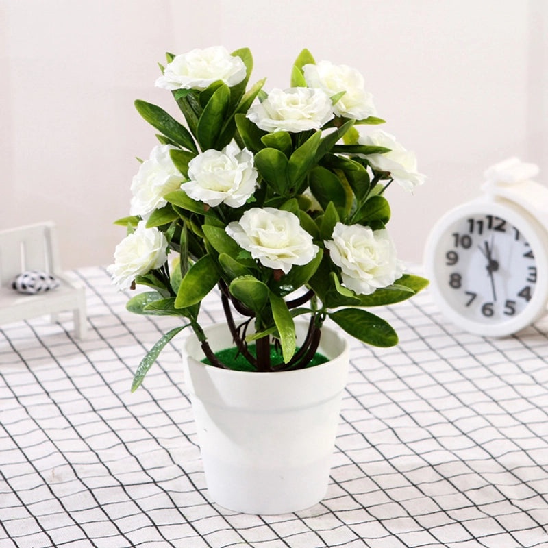 Artificial Rose and Lily Potted Plant Simulation Flower Greenery Home Indoor Outdoor Decor|Home Decor Artificial Plants
