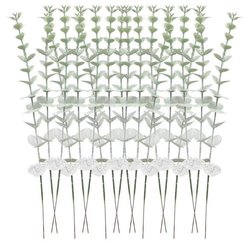 Pastoral Style Faux Green Leaves Artificial Plants Plastic Decorative Flowers|Home Decor Artificial Plants