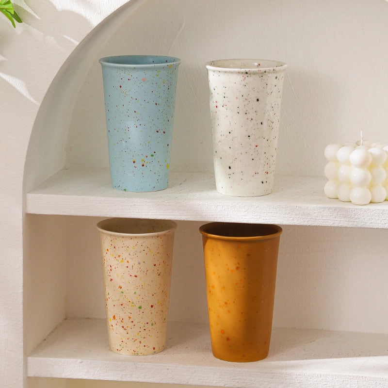 Stylish Polka Dot Ceramic Mug for Everyday Use | Home & Kitchen Mugs