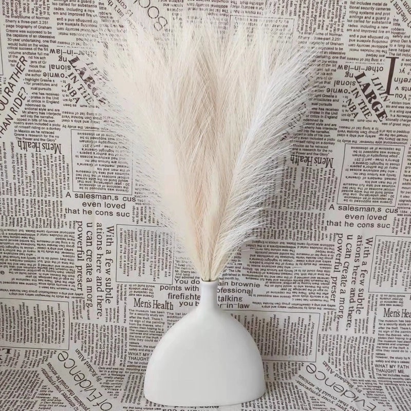 Nordic Style Artificial Flowers with Reed and Raw Silk Texture|Home Decor Artificial Plants