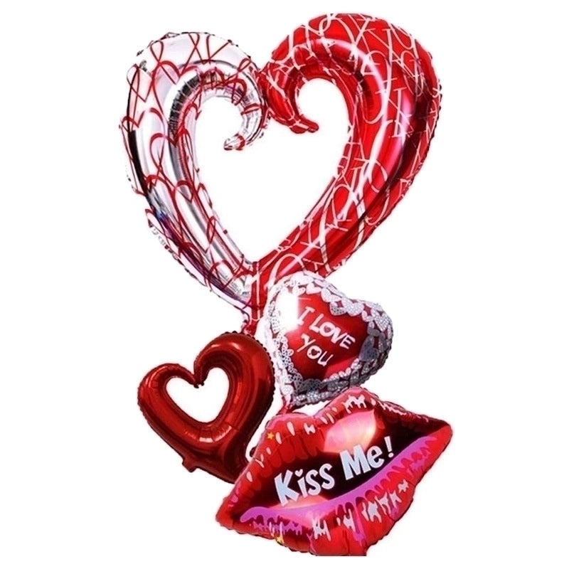 Heart-Shaped Aluminum Foil Balloons for Valentine's Day Party Decor | Party Supplies