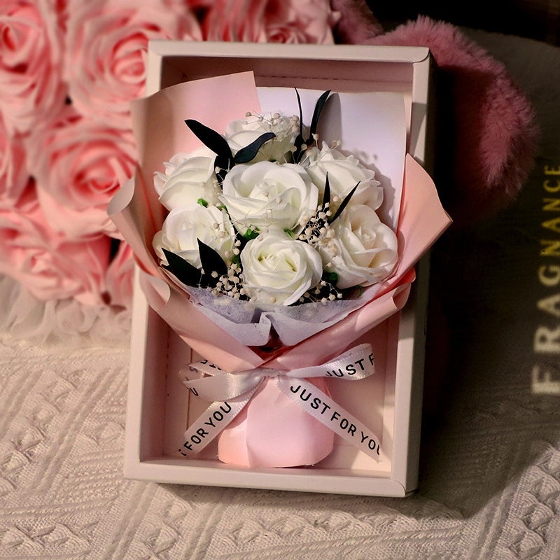 Romantic Valentine’s Day Rose Soap Flower Gift Set|Artificial Flowers