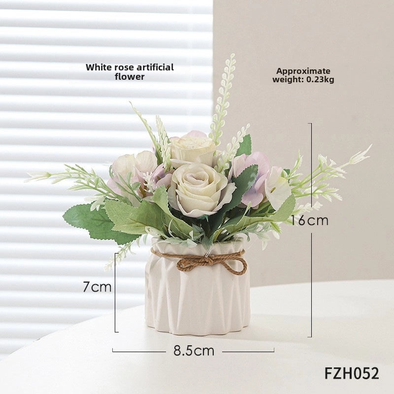 Artificial Hydrangea Bouquet Green Floral Arrangement for Living Room Desktop Decoration|Home Decor Artificial Flowers