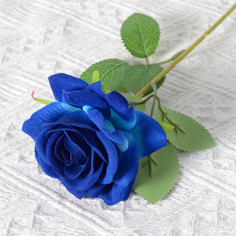 Romantic Artificial Rose Single Stem Valentine’s Day Home & Wedding Decor Soft Flannel Feel|Home Decor & Wedding Supplies