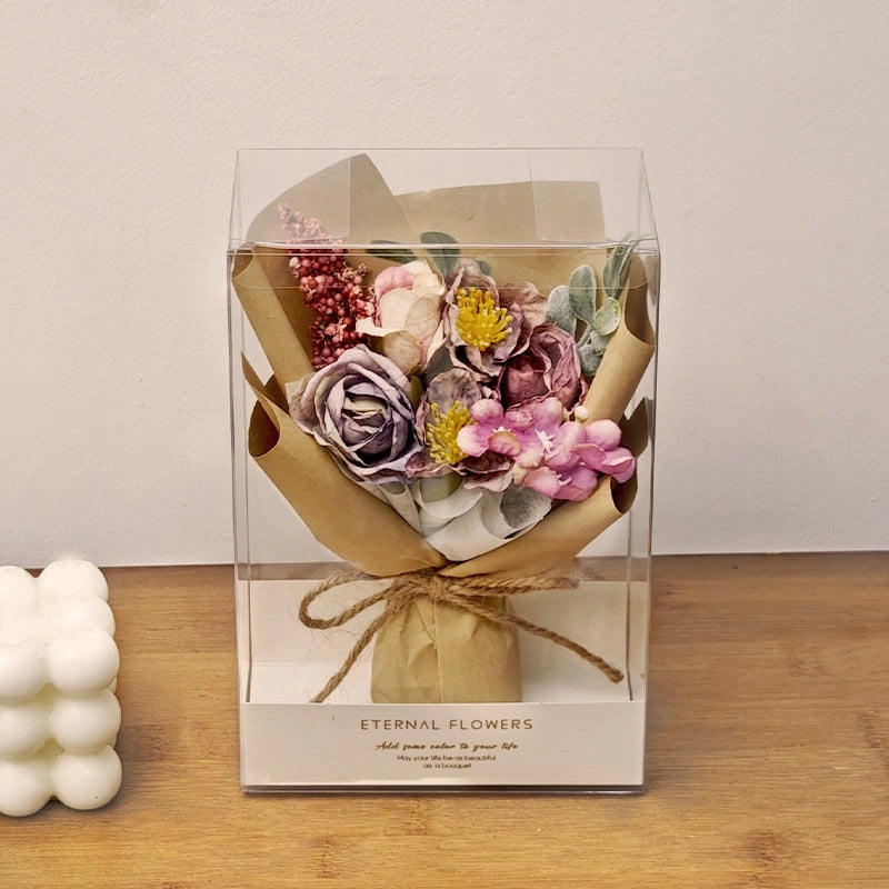 Vibrant Silk Flower Bouquet, Romantic Artificial Floral Arrangement|Home Decor Artificial Flowers