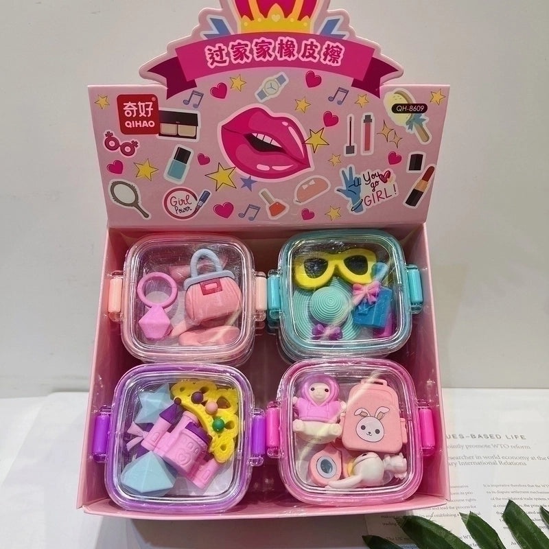 Cartoon-Inspired Detachable Assembled Eraser for Kids|School Supplies & Stationery