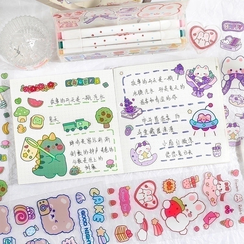 Adorable Cartoon Waterproof Decorative Sticker Set|Home Decor & Stickers