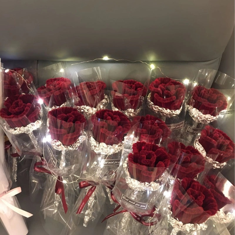 Elegant Minimalist Preserved Rose Artificial Flower Bouquet|Home Decor Artificial Flowers