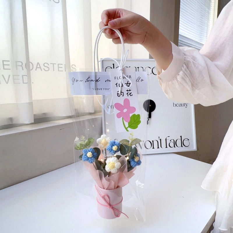 Valentine's Day Plush Flower Bouquet Cute Artificial Floral Gift|Home Decor & Gifts