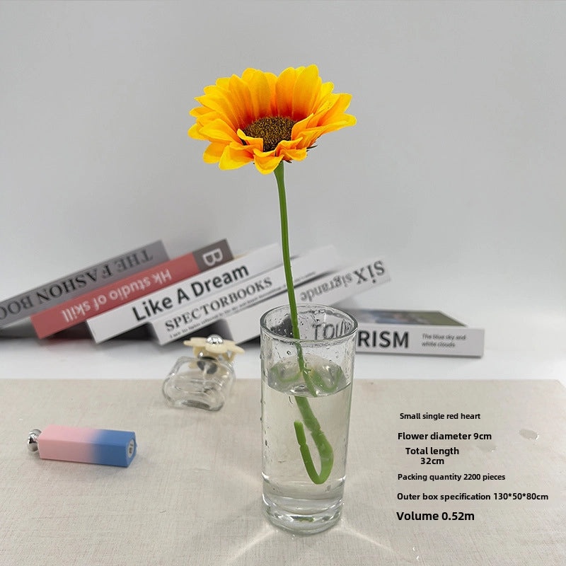 2 Pieces Realistic Artificial Sunflower Home Decor Wedding Floral Arrangement Fake Flower Bouquet|Home Decor & Floral Ornaments