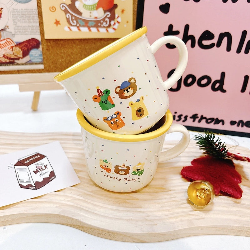 Cartoon Ceramic Water Bottle for Casual Vacation Use 1 Piece|Home & Kitchen Accessories