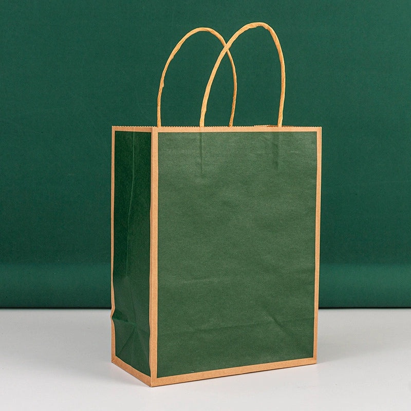 10 Kraft Paper Tote Bags for Takeaway Milk Tea Coffee Dessert Shopping Gift Packaging | Packaging & Bags