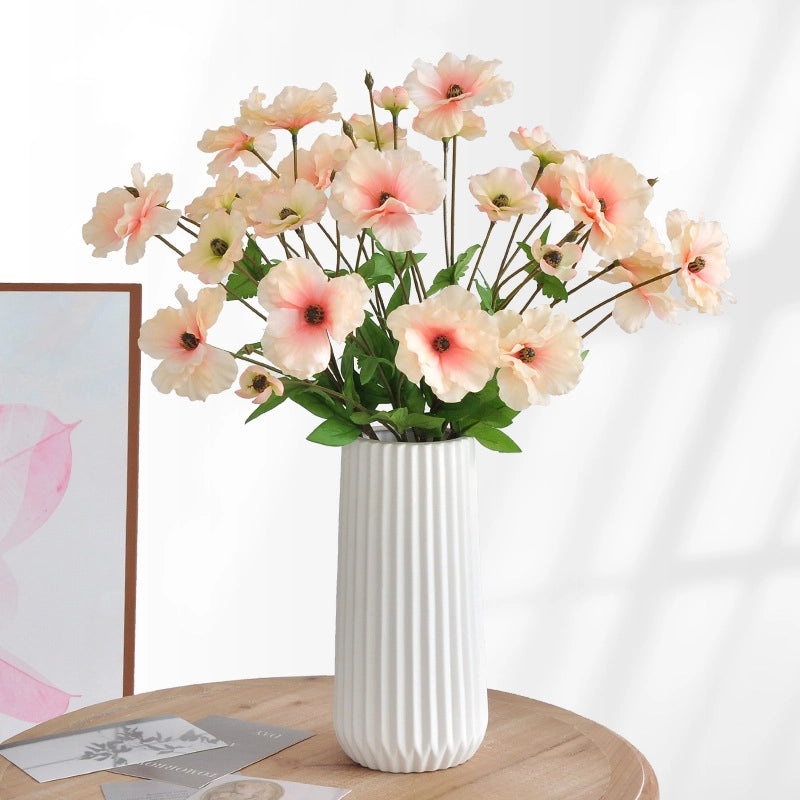 Butterfly Peony 3-Head Eustoma Silk Flower Artificial Wedding Home Decor Soft High-Quality|Home Decor & Artificial Flowers