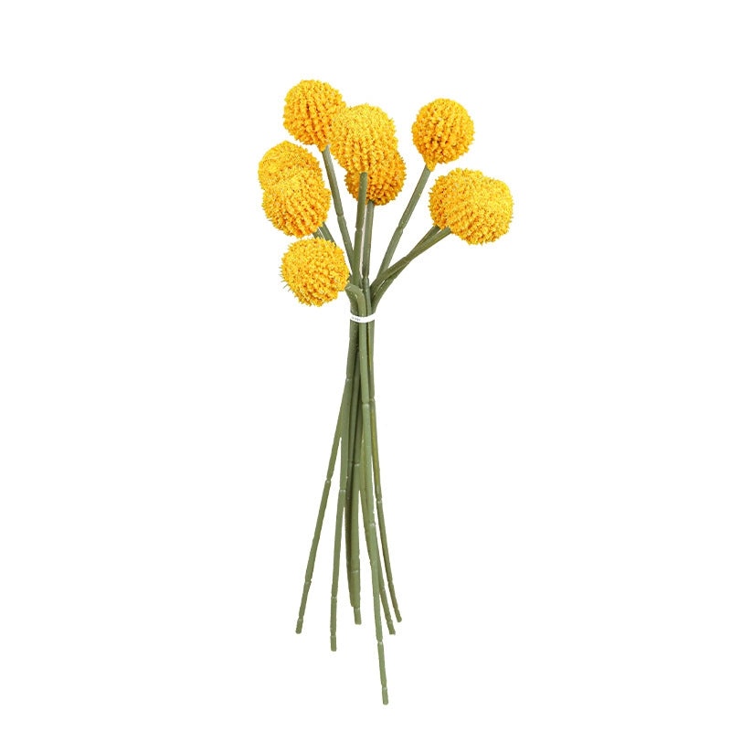 Golden Simulation Dandelion Ball Set 9pcs Nordic Home Decor Artificial Flowers Green Plant Ornaments|Home Decoration