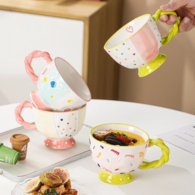 Adorable Star and Flower Ceramic Water Bottle Single Piece|Home & Kitchen