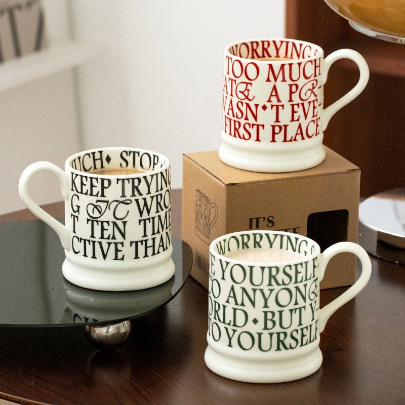 Vintage Ceramic Letter Water Bottle 1 Pc|Home & Kitchen