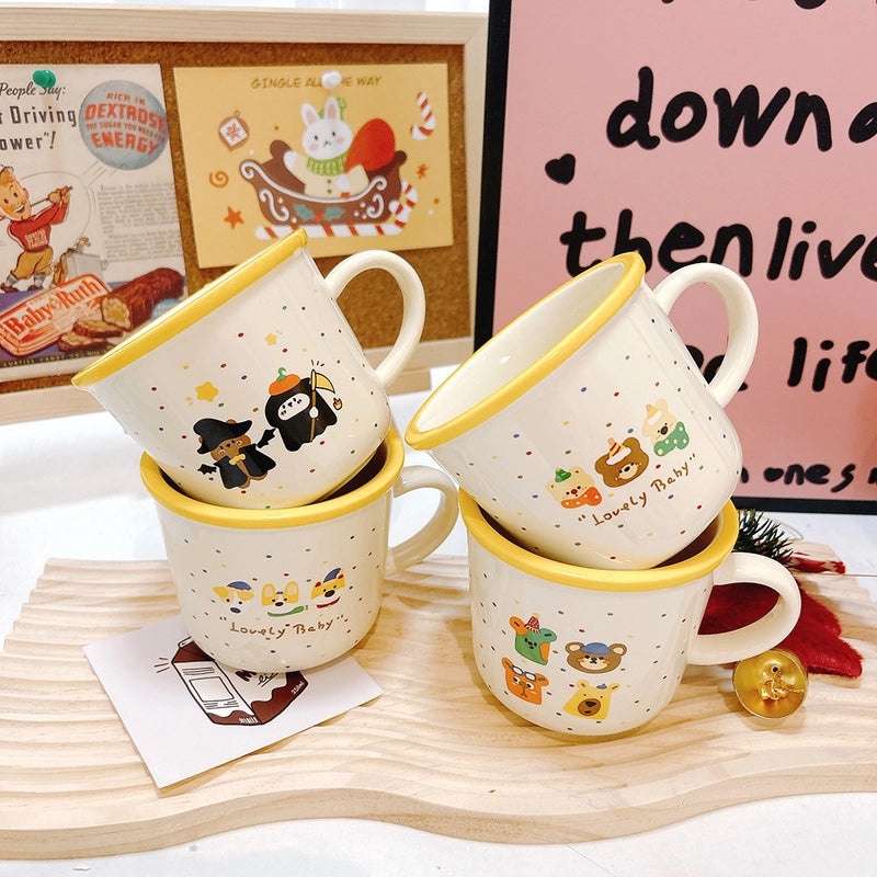 Cartoon Ceramic Water Bottle for Casual Vacation Use 1 Piece|Home & Kitchen Accessories