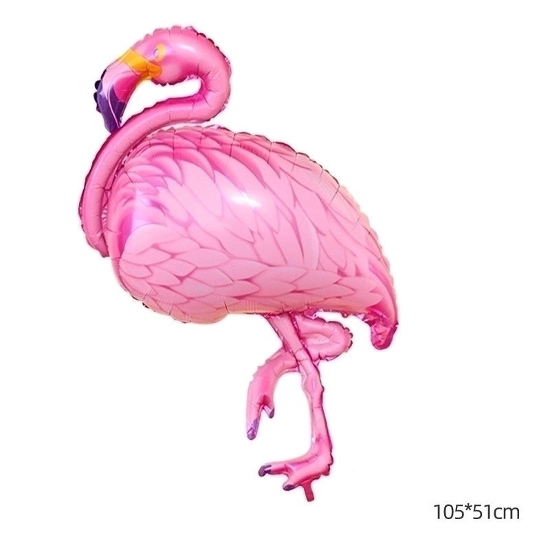 50 Pieces Tropical Flamingo Coconut Tree Aluminum Foil Balloons Set | Party Decorations Balloons