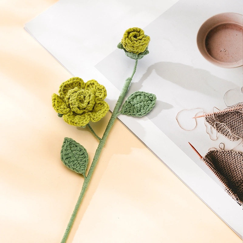 Handcrafted Wool Rose Flower Decoration for Living Room|Home Decor Gift