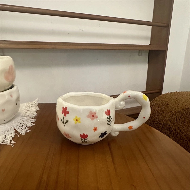 Charming Floral Ceramic Coffee Mug Single Piece|Home & Kitchen Mugs
