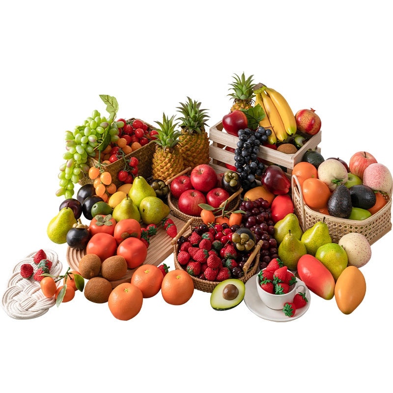 Realistic Fake Fruit Set Apple Grape Banana for Home Decor Exhibition Hotel Display Teaching Photography Props|Home Decor