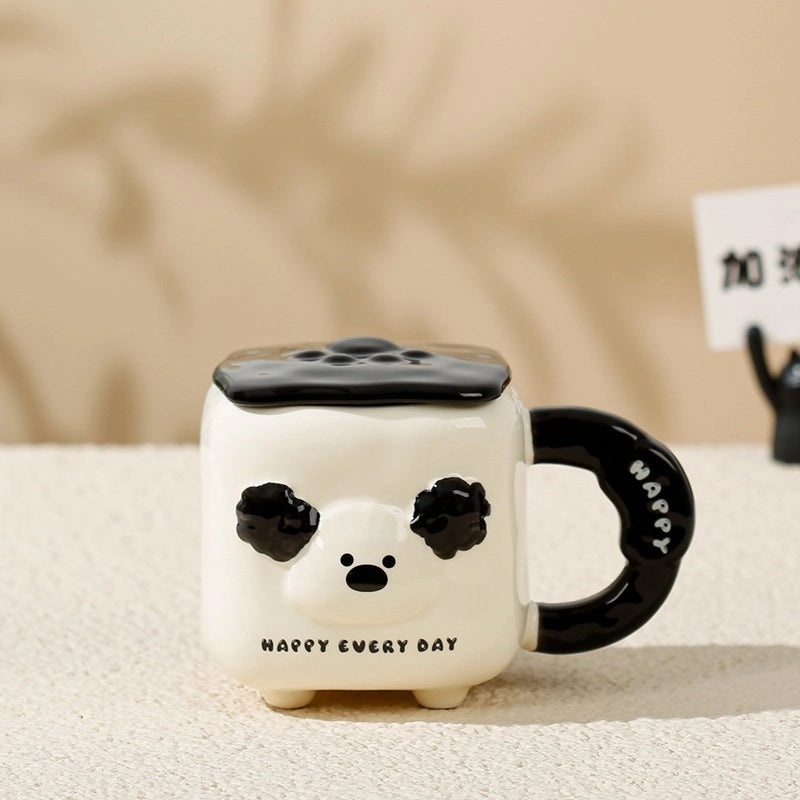 Adorable Dog-Themed Ceramic Water Bottle Set | Home & Kitchen Accessories